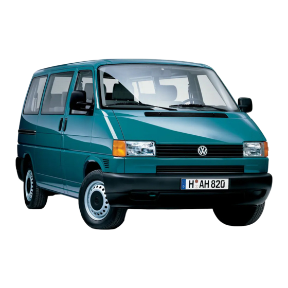 Volkswagen 1992 Caravelle Instruction Manual