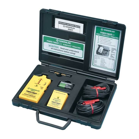 Greenlee Power Finder 2007 Manuals