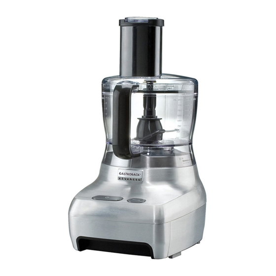 Gastroback DESIGN FOOD PROCESSOR ADVANCED Operating Instructions Manual