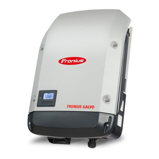 Fronius Galvo 3.1 Installation Instructions Manual