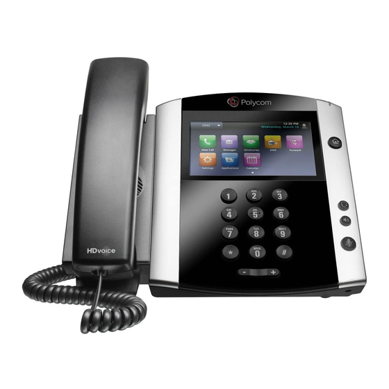 Polycom VVX 500 Series Quick Reference Manual