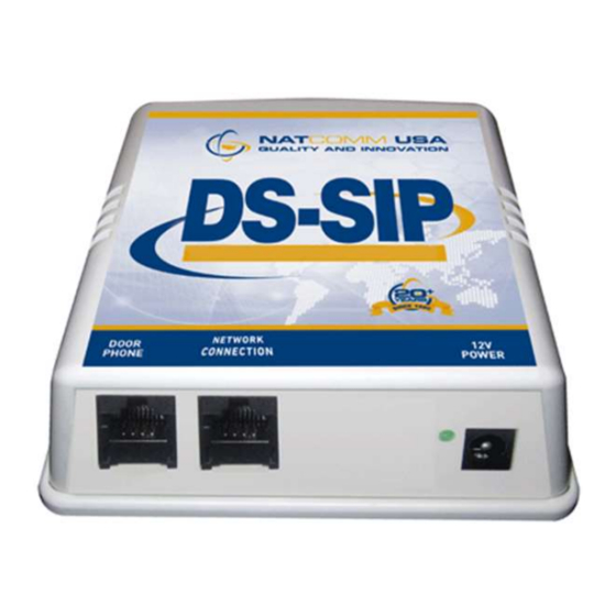 User Manuals: NatComm DS-SIP Door Station Controller