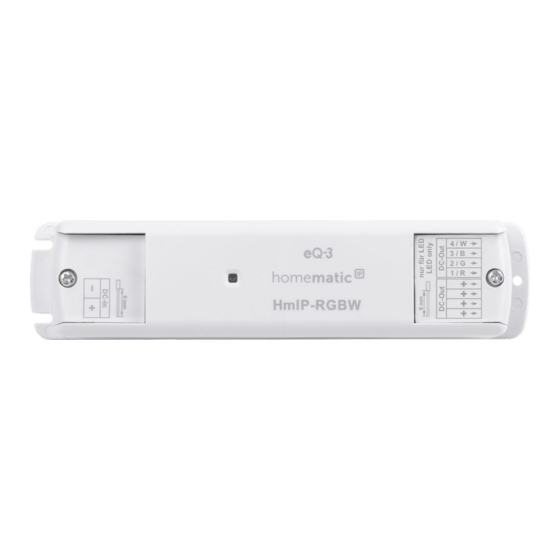 Homematic IP HmIP-RGBW Installation And Operating Manual