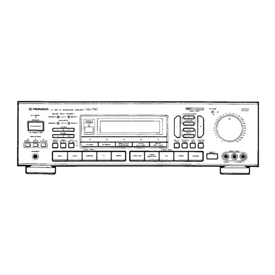 Pioneer VSA-730 Manuals