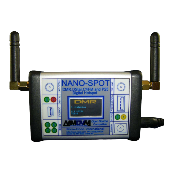 Micro-Node International NANO-SPOT User Manual