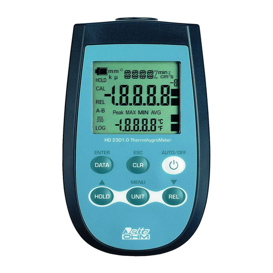 Delta OHM HD2301.0R Manual