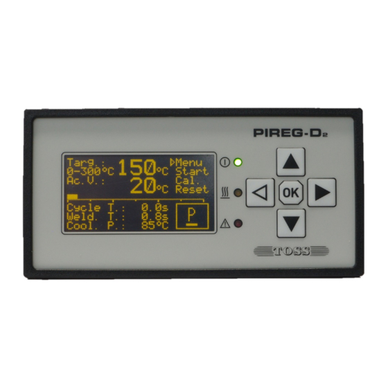 Toss PIREG-D2 Operating Instructions Manual