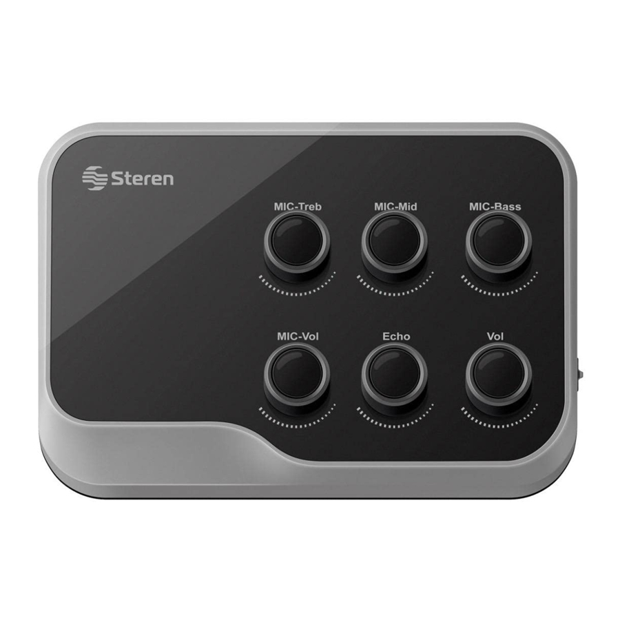 Steren MIX-125 - Mini 2 Channel Bluetooth Mixer Manual