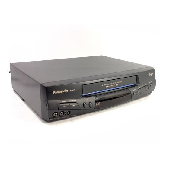 Panasonic Omnivision PV-8451 VCR Manuals