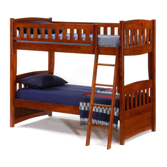 Night & Day Furniture Cinnamon Twin Bunk Bed Manuals