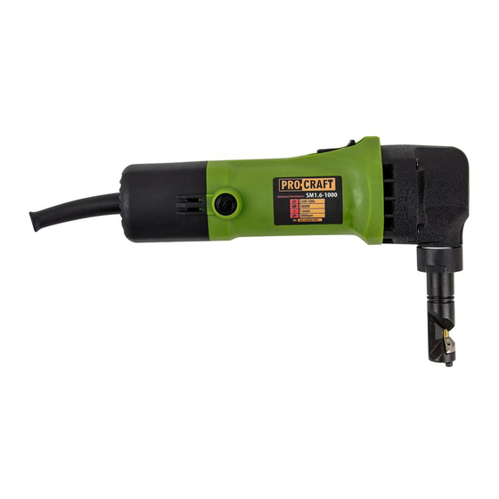 User Manuals: PROCRAFT SM1.6-1000 Power Shear Nibbler
