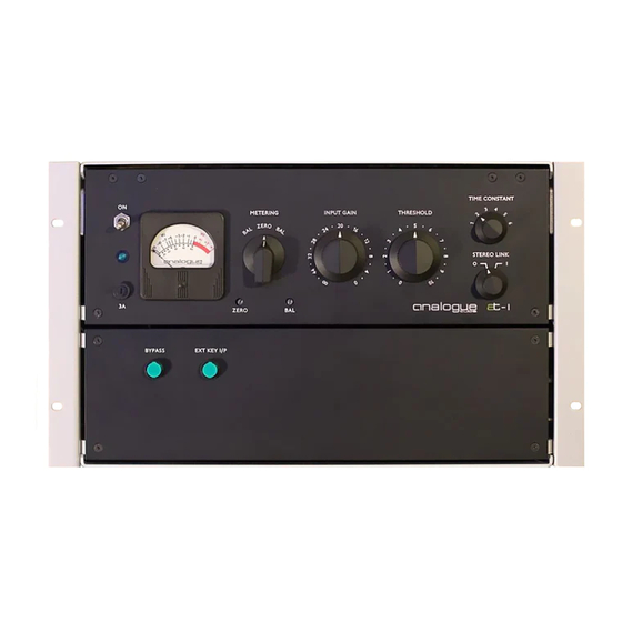 User Manuals: Analogue Tube AT-1 Bias Compressor