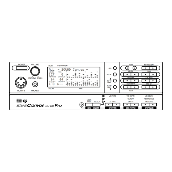 Roland SoundCanvas SC-88 Pro Manuals