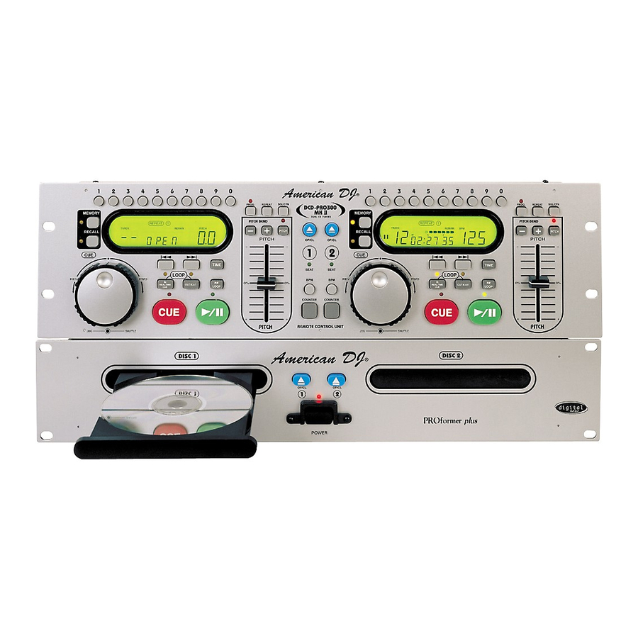 American DJ Audio DCD-PRO450 Instruction Manual