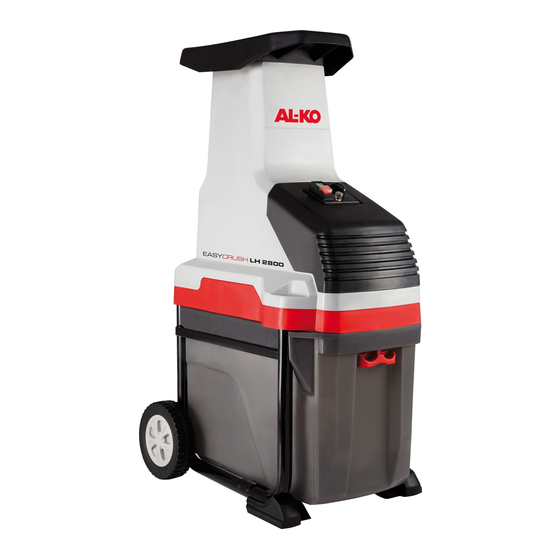 AL-KO Easy Crush LH 2800 Instructions For Use Manual