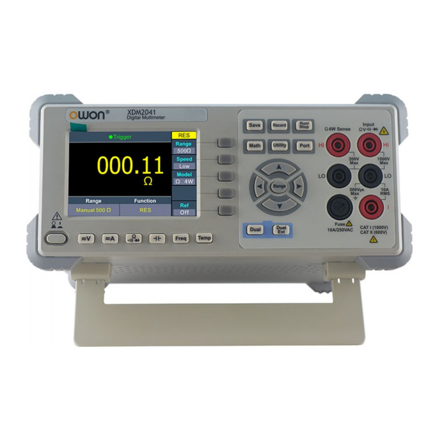 Owon XDM2041 Series User Manual