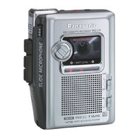 Panasonic RQL11 - CASS. RECORDER LOW User Manual