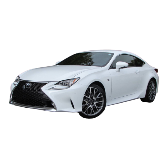 Lexus RC 350 2015 Pre-Delivery Service Manual