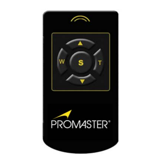 Promaster SystemPRO Quick Start Manual