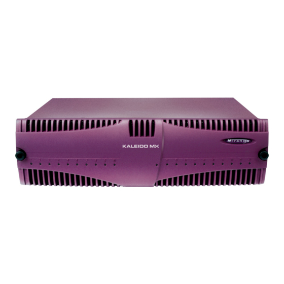 Belden Grass Valley Kaleido-MX 4K Hardware Description & Installation Manual
