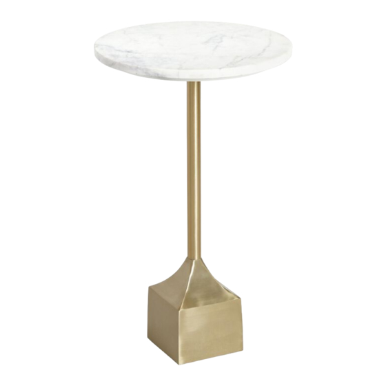 World Market NORAH MARBLE ACCENT TABLE 565756 Assembly Instructions