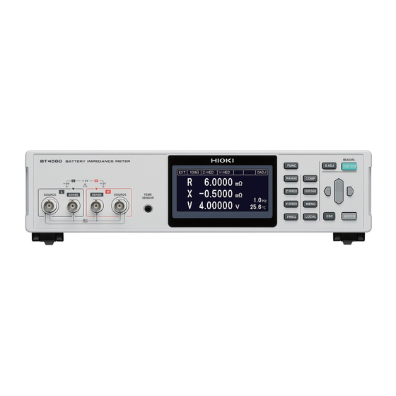 Hioki BT4560 Instruction Manual