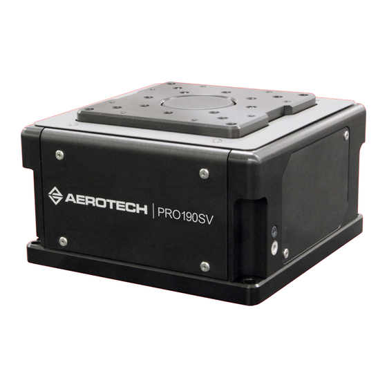 Aerotech PRO190SV Series Hardware Manual