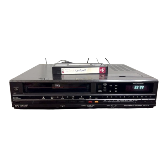 Sanyo VHR-1110 Series Cassette Recorder Manuals