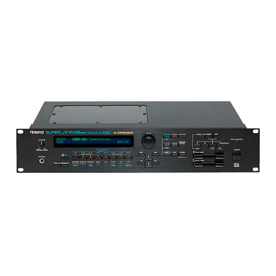 Roland JV-1080 Owner's Manual