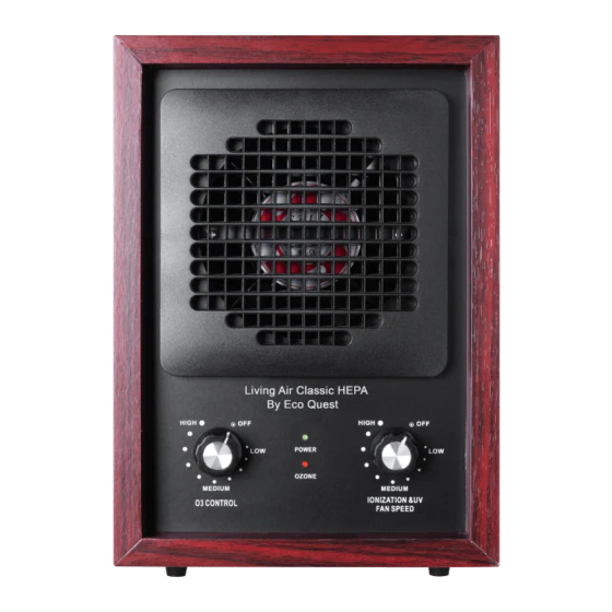 EcoQuest Living Air Classic HEPA Instruction Manual