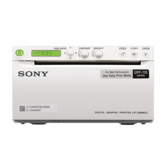 Sony UP-D898DC Manuals