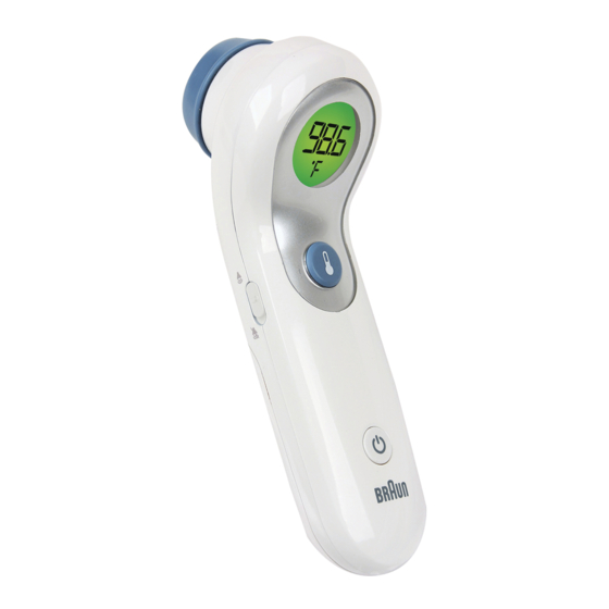 Braun No touch+forehead Quick Reference Manual