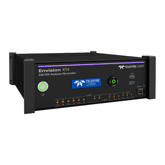 Teledyne Envision X14 Quick Start Manual