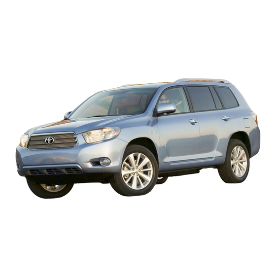 Toyota HIGHLANDER HYBRID 2010 Quick Reference Manual