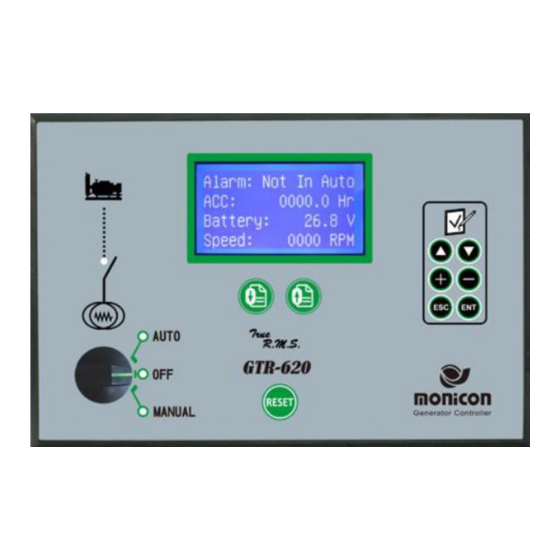 Monicon GTR-620 Generator Controller Manuals