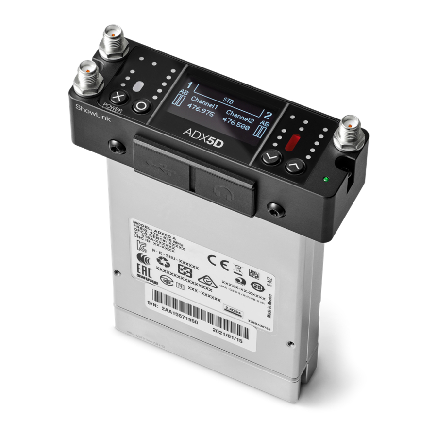 Shure ADX5D Manual
