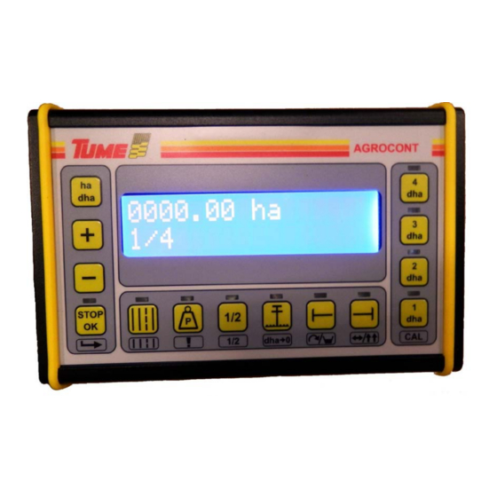 Tume AgroCont Control Systems Manuals