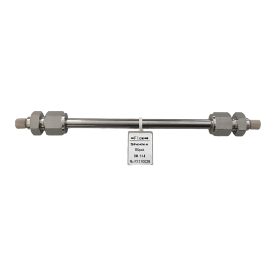 Shodex RSpak DM-614 Operation Manual