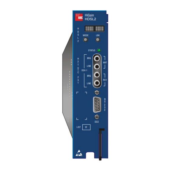 ADC HIGAIN HDSL2 Quick Installation Manual