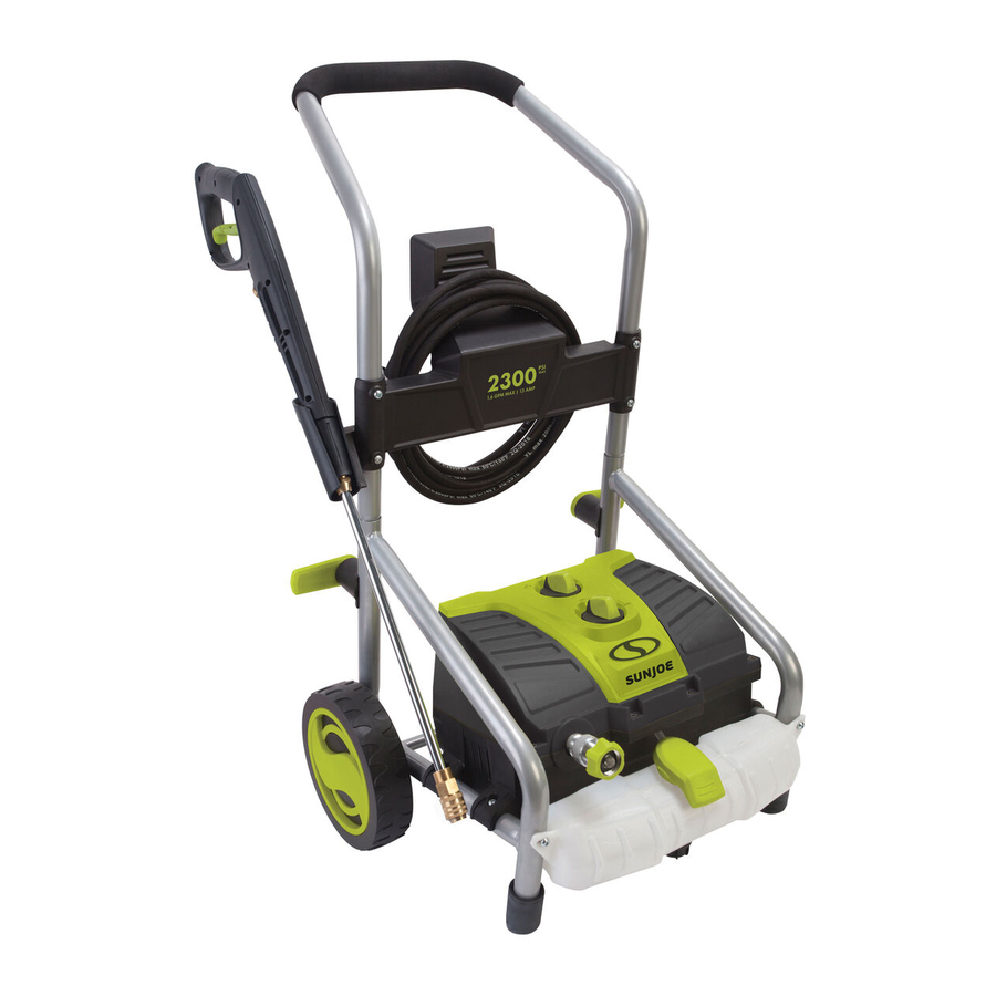 SunJoe SPX4004-MAX - 13A Electric Pressure Washer Manual