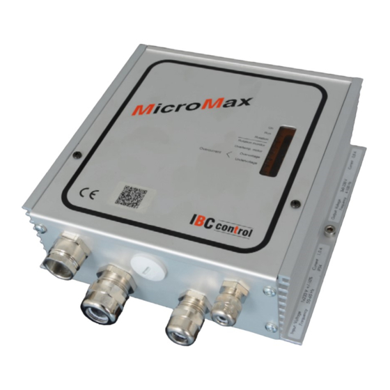 IBC control MicroMax F21009201 Manual