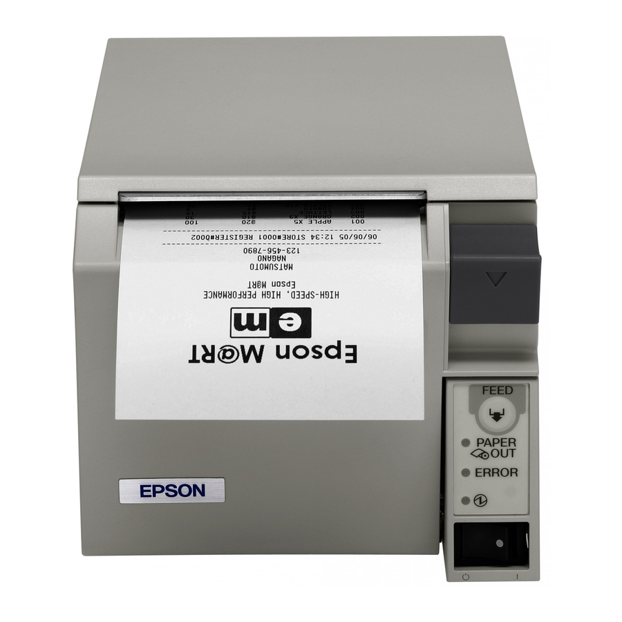 Epson TM T70 Technical Reference Manual