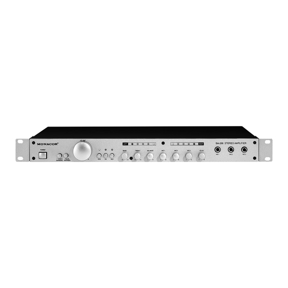 Monacor SA-230 Instruction Manual