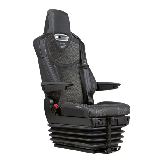 RECARO C 6000 SCANIA STREAMLINE Installation Instructions Manual