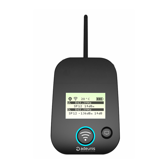 Adeunis RF LoRaWAN Europe EU863-870 User Manual