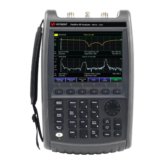 Keysight Technologies FieldFox N9912A Security Features And Volatility Documentation