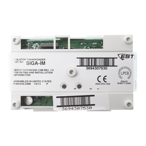 Edwards SIGA-IM Installation Sheet