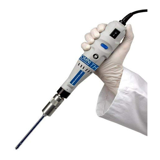 Omni International TIP HOMOGENIZING KIT User Manual