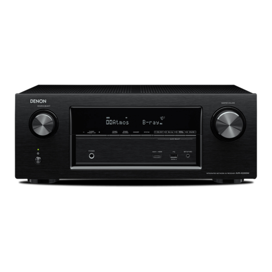 Denon AVR-X2200W Quick Start Manual