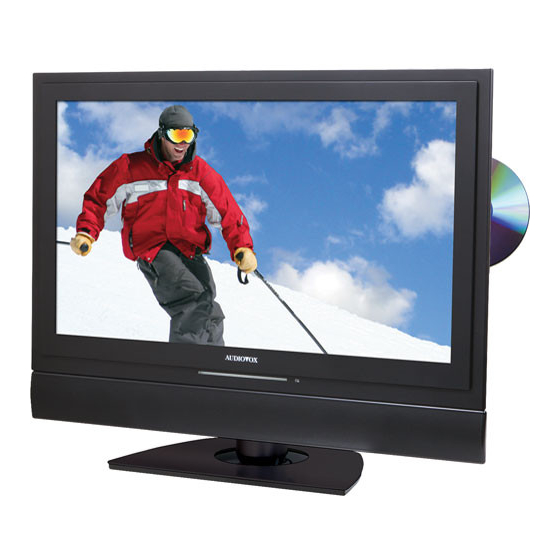 Audiovox FPE3207DV - 32" LCD TV Owner's Manual